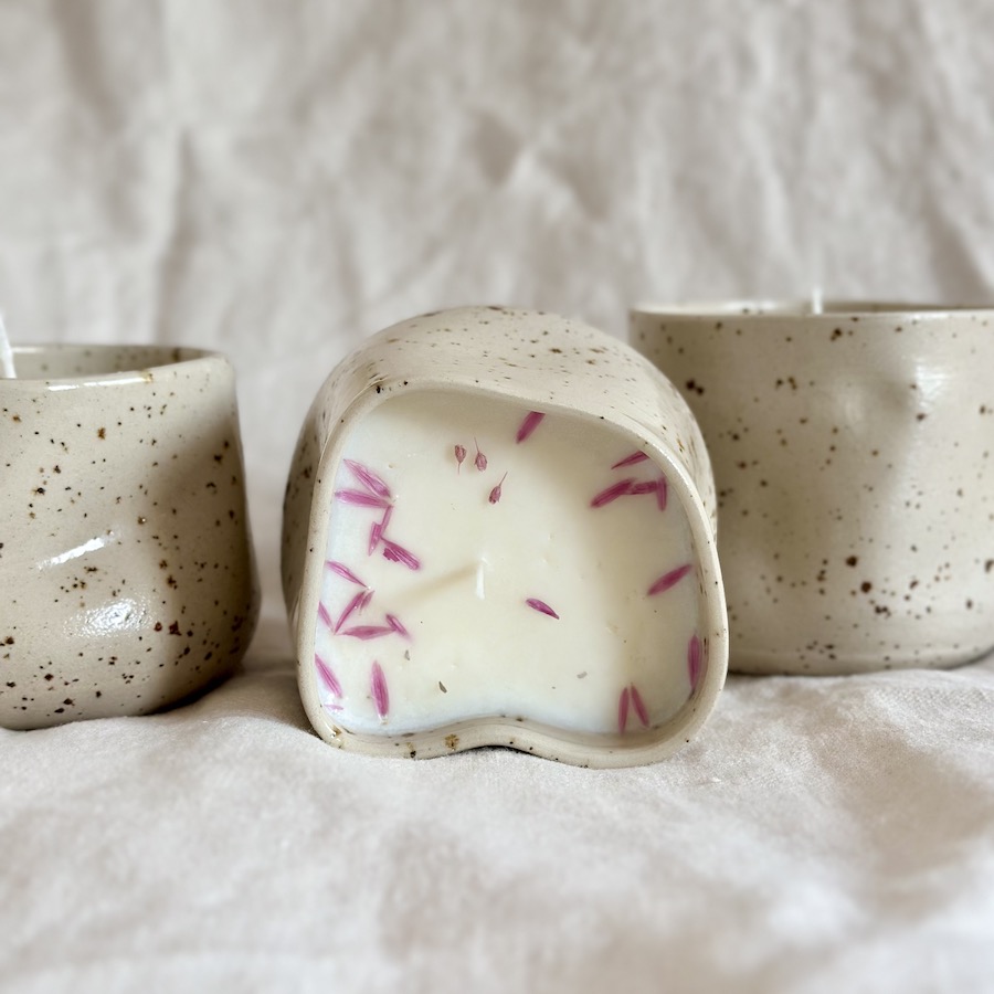 Candele fatte a mano in ceramica