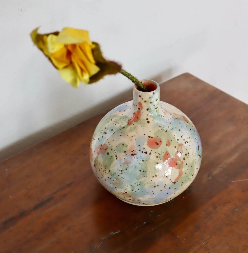 vaso fiori ampolla in ceramica