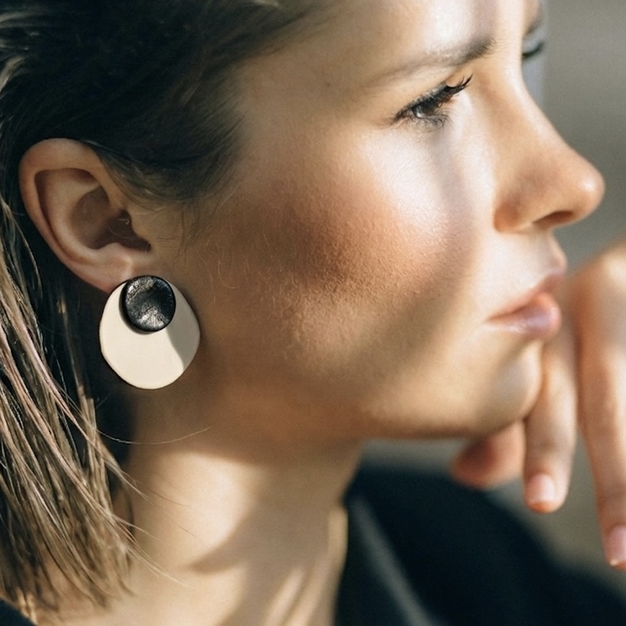 Orecchini doppi in Ceramica